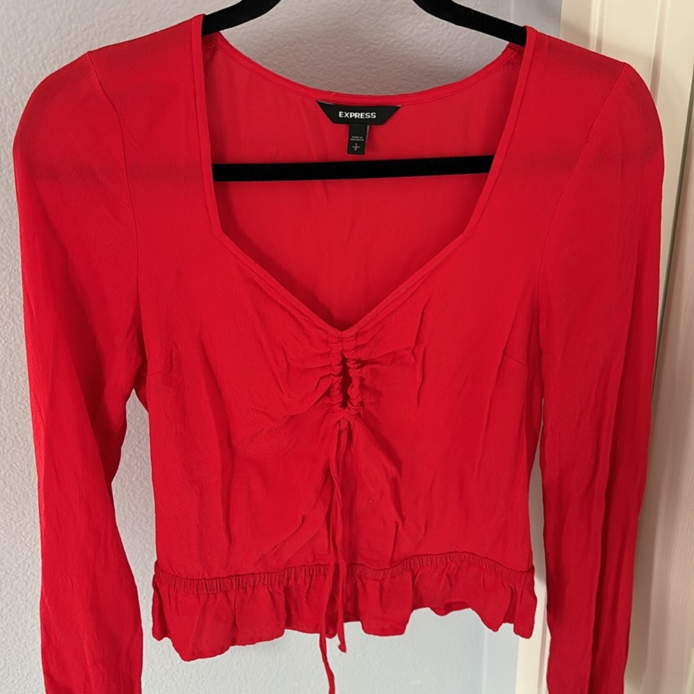 Express red blouse